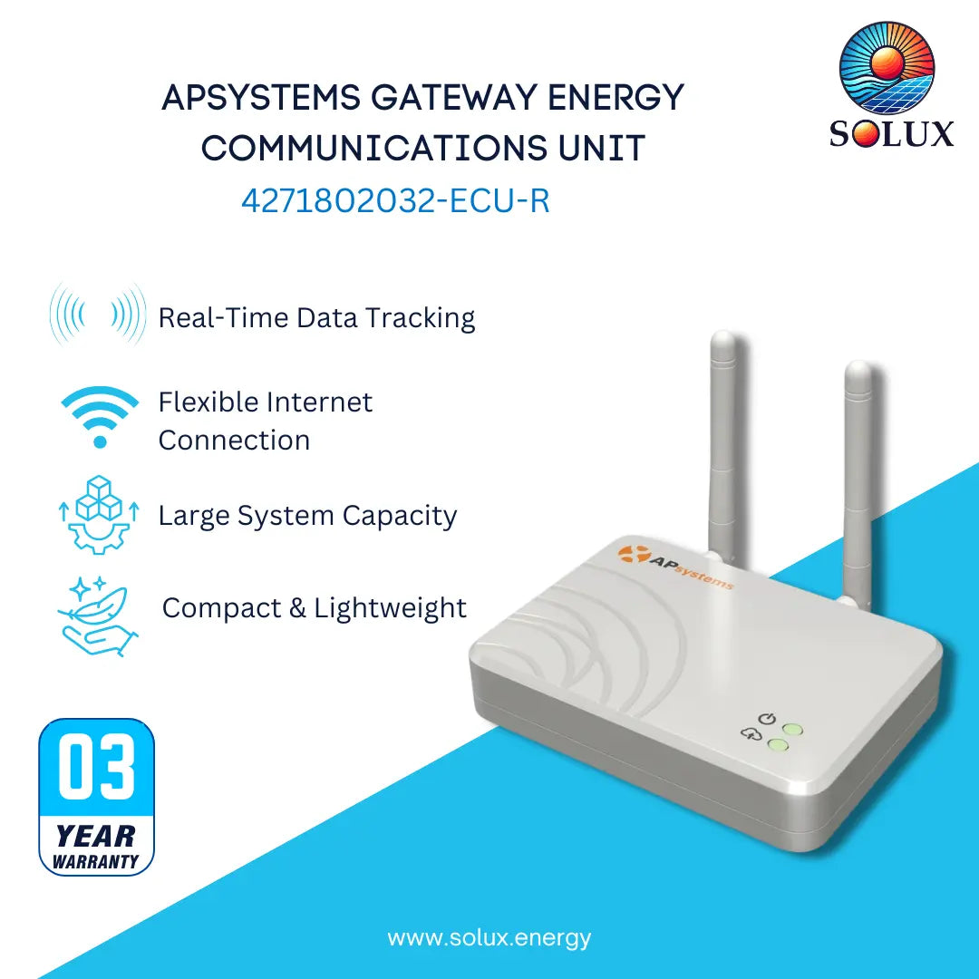 This is an image of APSystems ECU-R Standard Gateway Zigbee Comm Wi-Fi No CTs No RGM